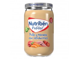 Imagen del producto Nutribén Potito pollo, ternera con menestra de verduras 235gr