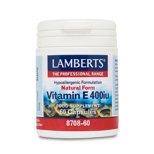 Imagen de VITAMINA E   60 CAP 400UI  8708 LAMBERTS