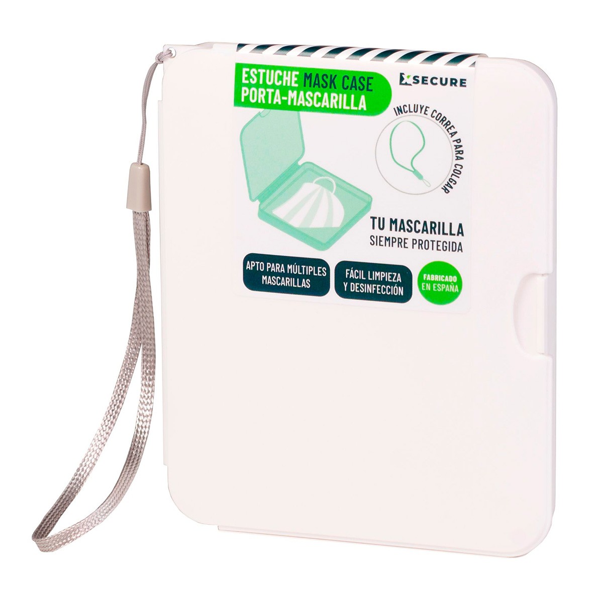 Imagen de Xsecure Estuche porta mascarillas blanco