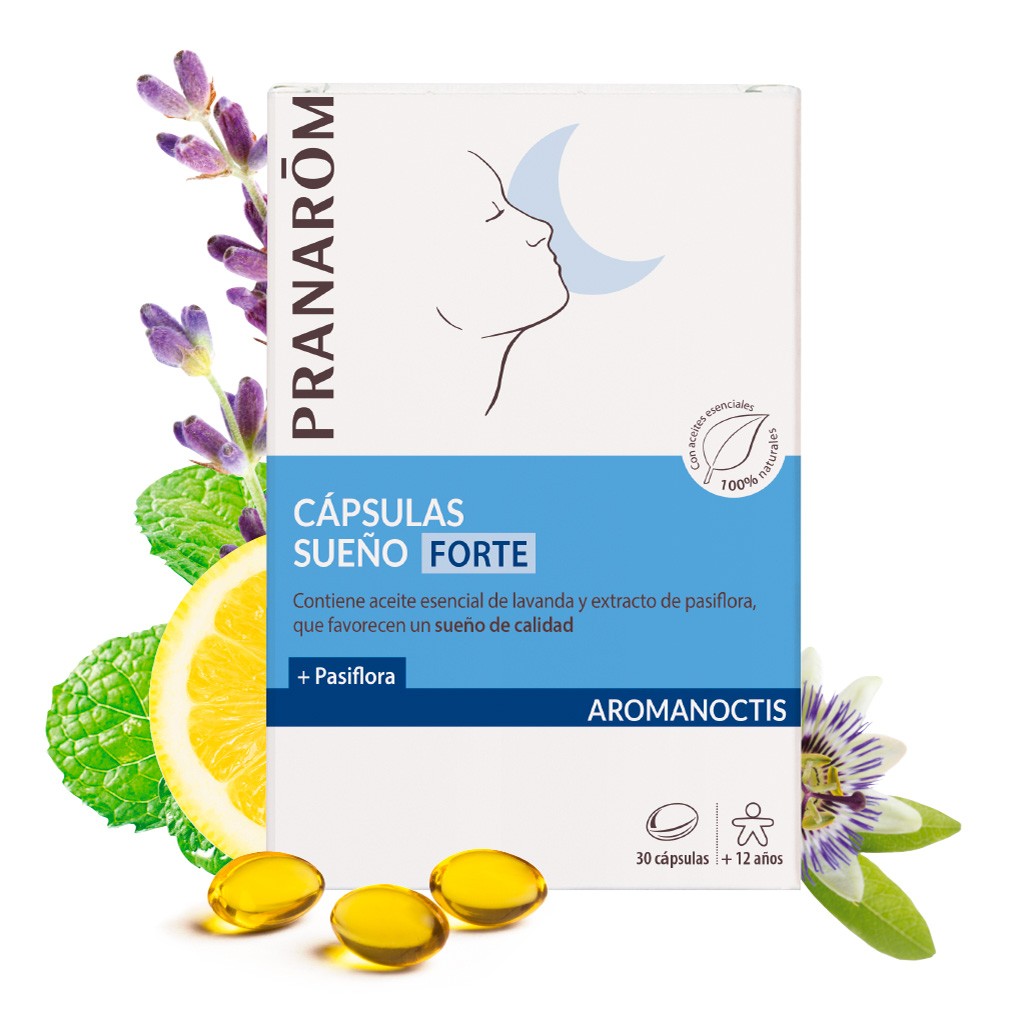 Imagen de Pranarom Aromanoctis forte sueño 30 cápsulas