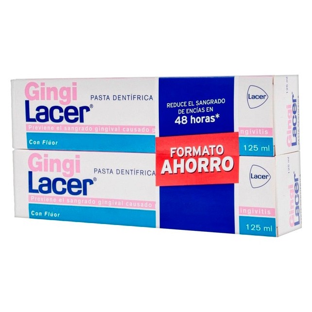 Imagen de Lacer Gingilacer pack de pasta dentífrica 125ml + 125ml 2u