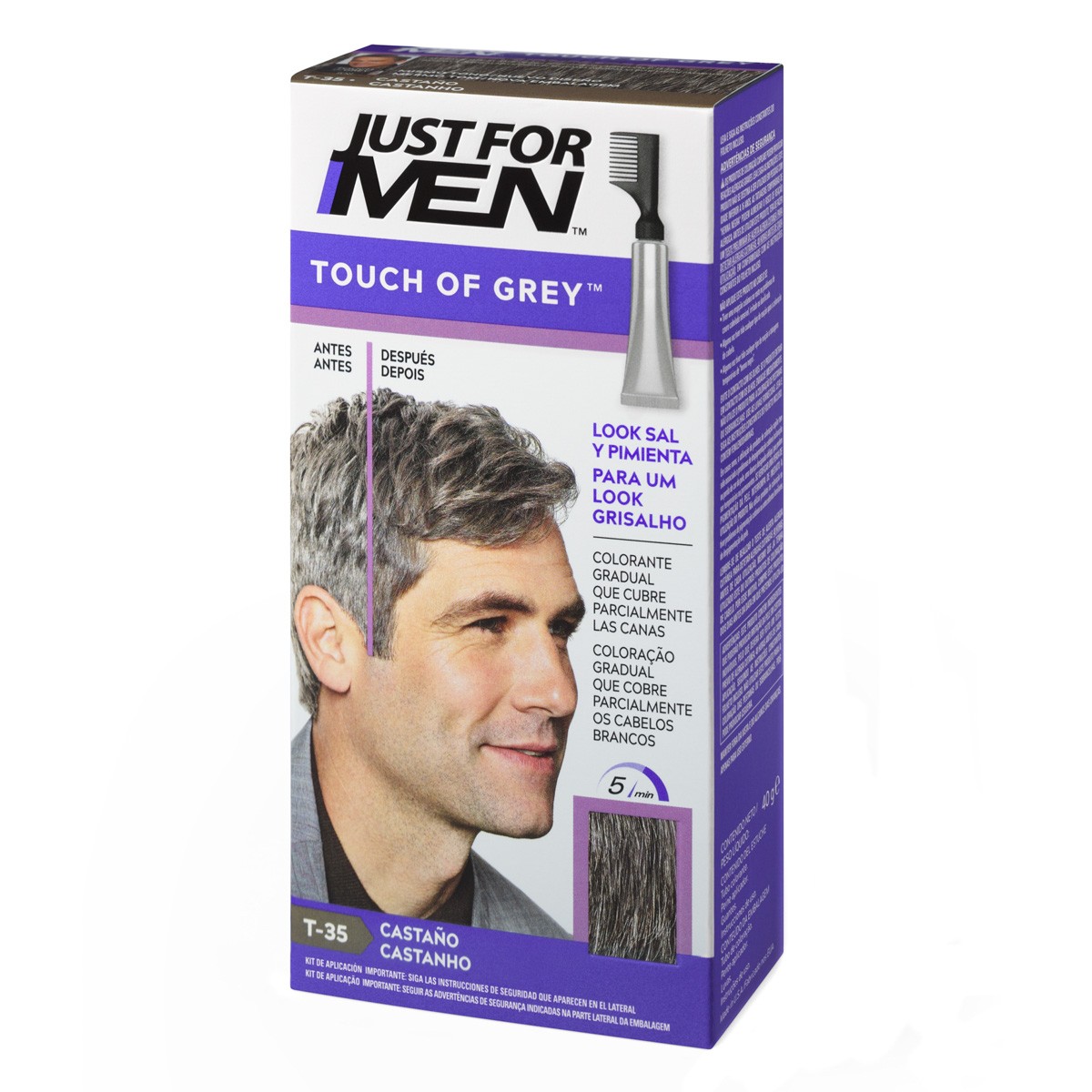 Imagen de Just for men touch of grey castaño 40g