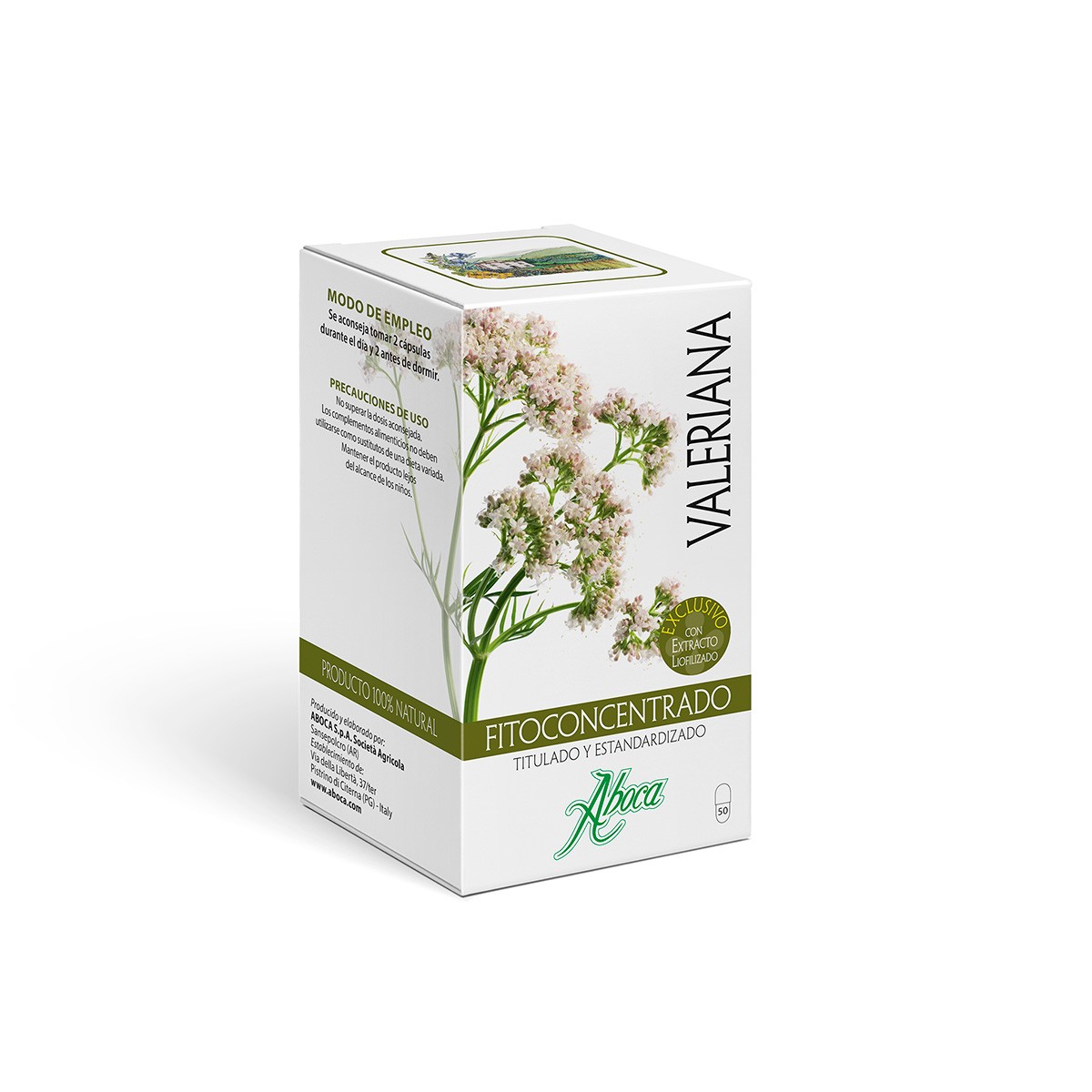 Imagen de Aboca fitoconcentrado valeriana 500mg 50 cápsulas