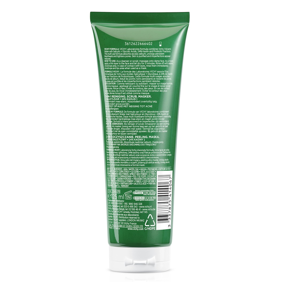 Imagen de Vichy Normaderm limpiador 3 en 1 125ml