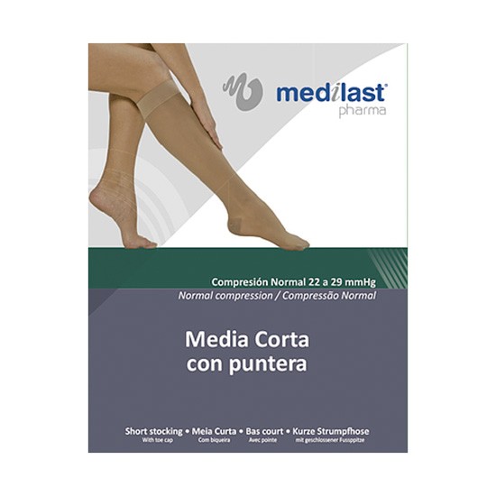 Imagen de Medilast Media Corta Extrafina Unisex Normal R/602 Talla L negro