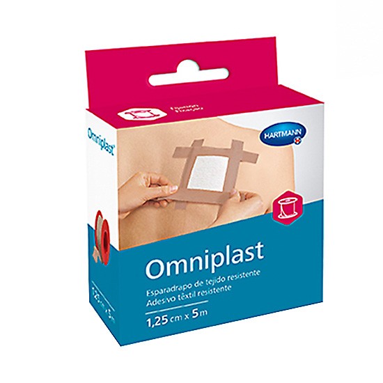 Imagen de Omniplast esparadrapo tela rosa 5mx1,25cm