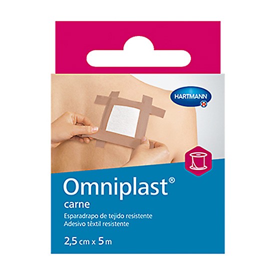 Imagen de Omniplast esparadrapo tela rosa 5mx2,5cm