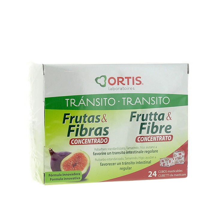Imagen de Ortis frutas fibras forte 24 cubos masticables