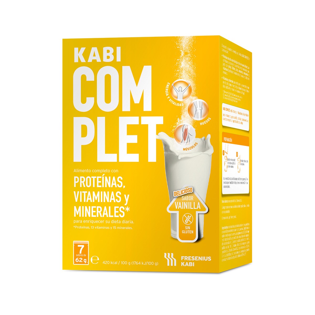 Imagen de Kabi complet vainilla bote 62g x 7 sobres