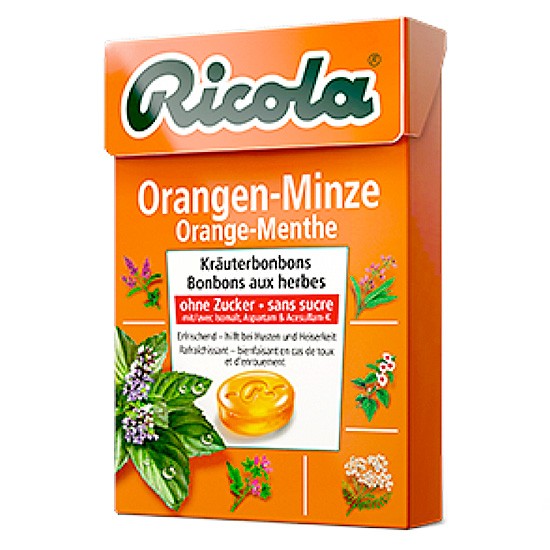 Imagen de RICOLA CARAMELOS NARANJA MENTA S/A 50 G