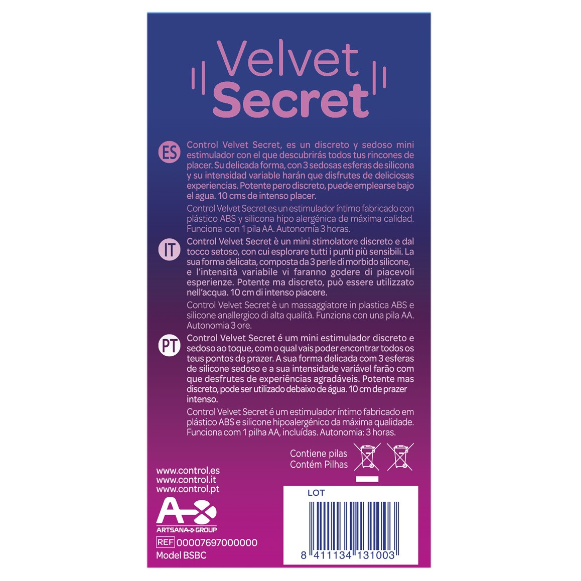 Imagen de Control Velvet secret mini estimulador