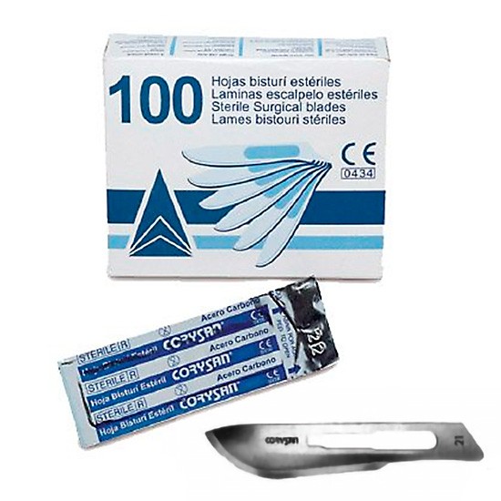 Imagen de HOJAS BISTURI CORYSAN ESTERIL N.21 100 U