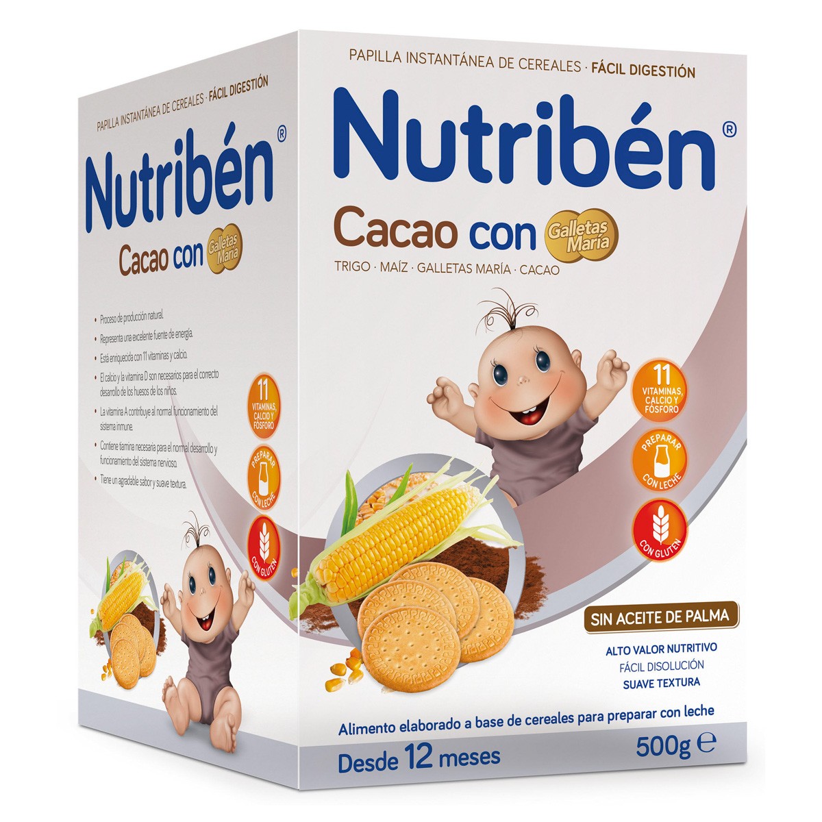 Imagen de Nutribén Cacao con galletas María 500gr