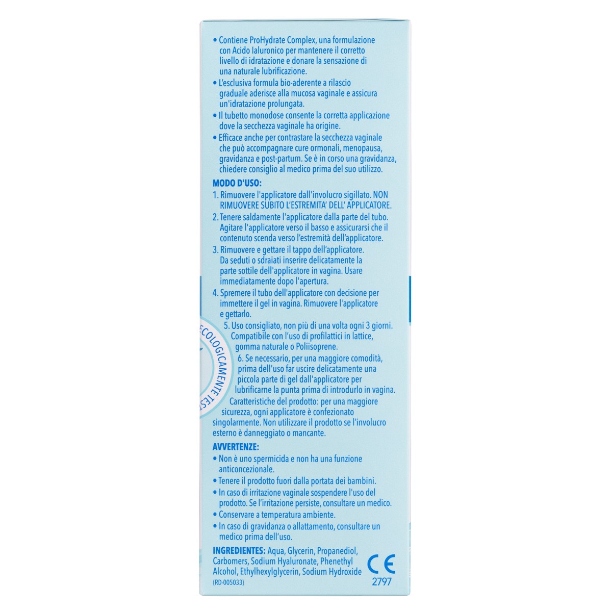 Imagen de Vagisil íntima gel hidratante interno 6ud x 5g