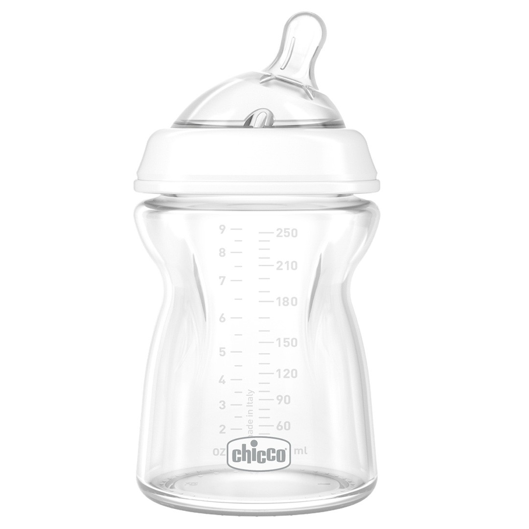 Imagen de Chicco Natural Feeling biberón cristal +0m 250ml