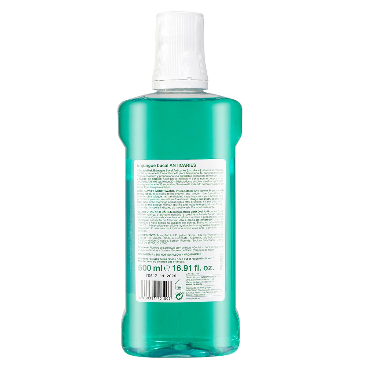 Imagen de Interapothek colutorio anticaries 500ml