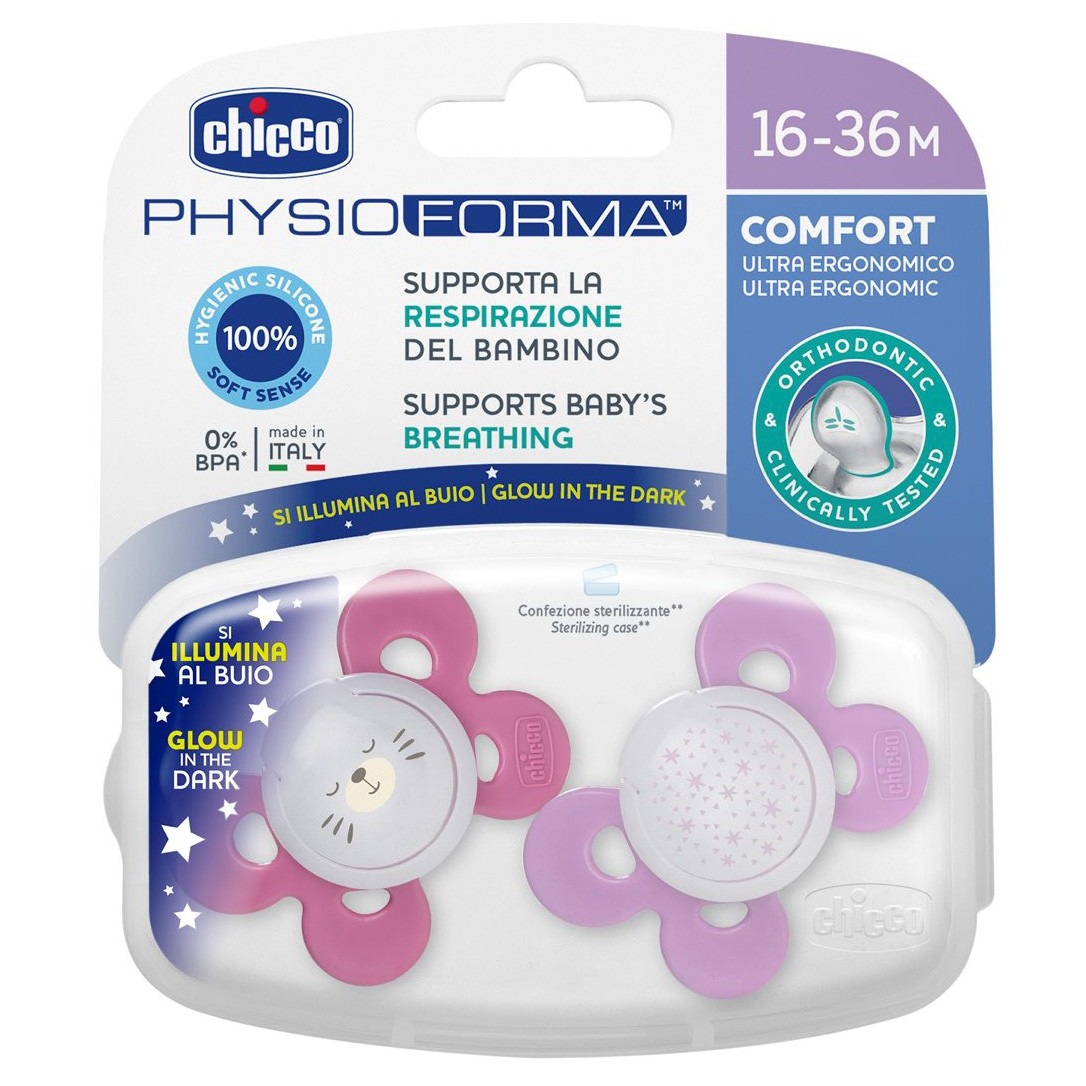 Imagen de Chicco Chupete physio silicona niña 16-36 meses 2u