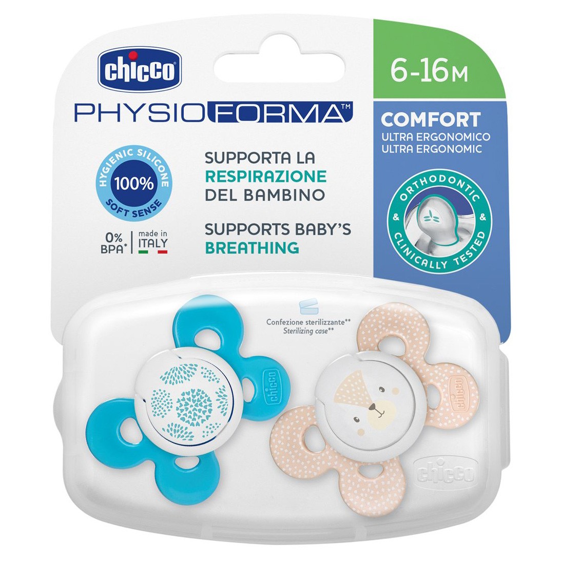 Imagen de Chicco Chupete physio silicona niño 6-16 meses 2u