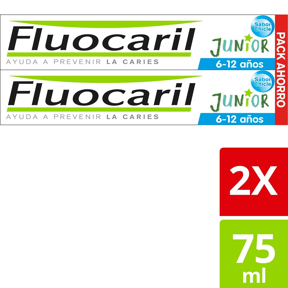 Imagen de Fluocaril gel bubble junior 6-12 2x75ml
