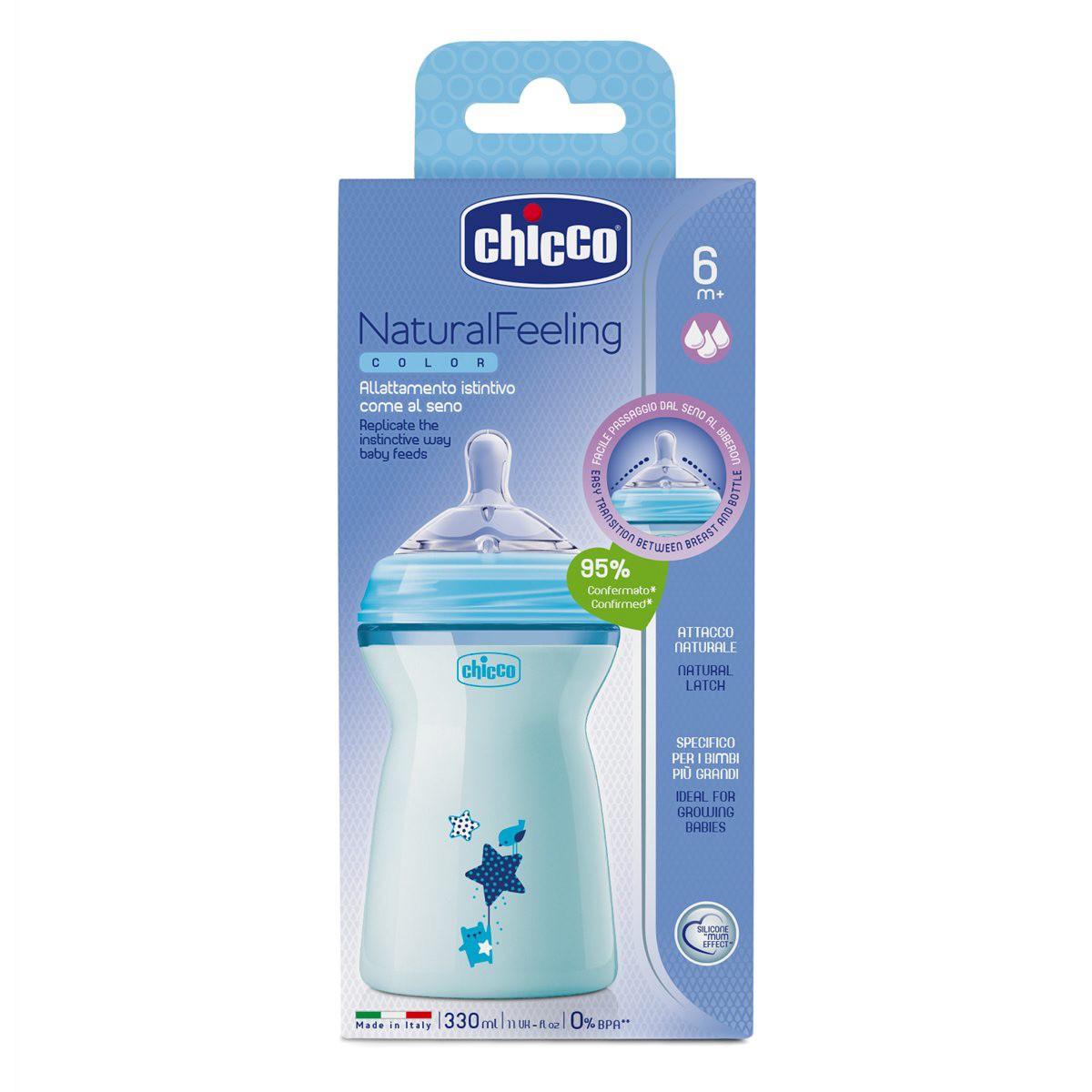 Imagen de Chicco Natural Feeling biberón +6m 330ml
