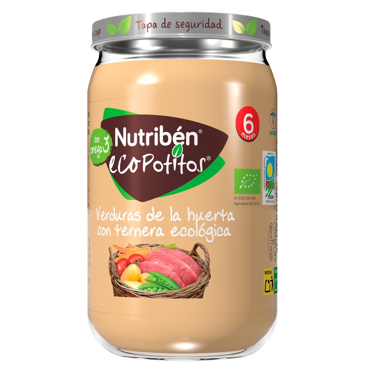 Imagen de Nutribén Ecopotito verduras y ternera 235gr