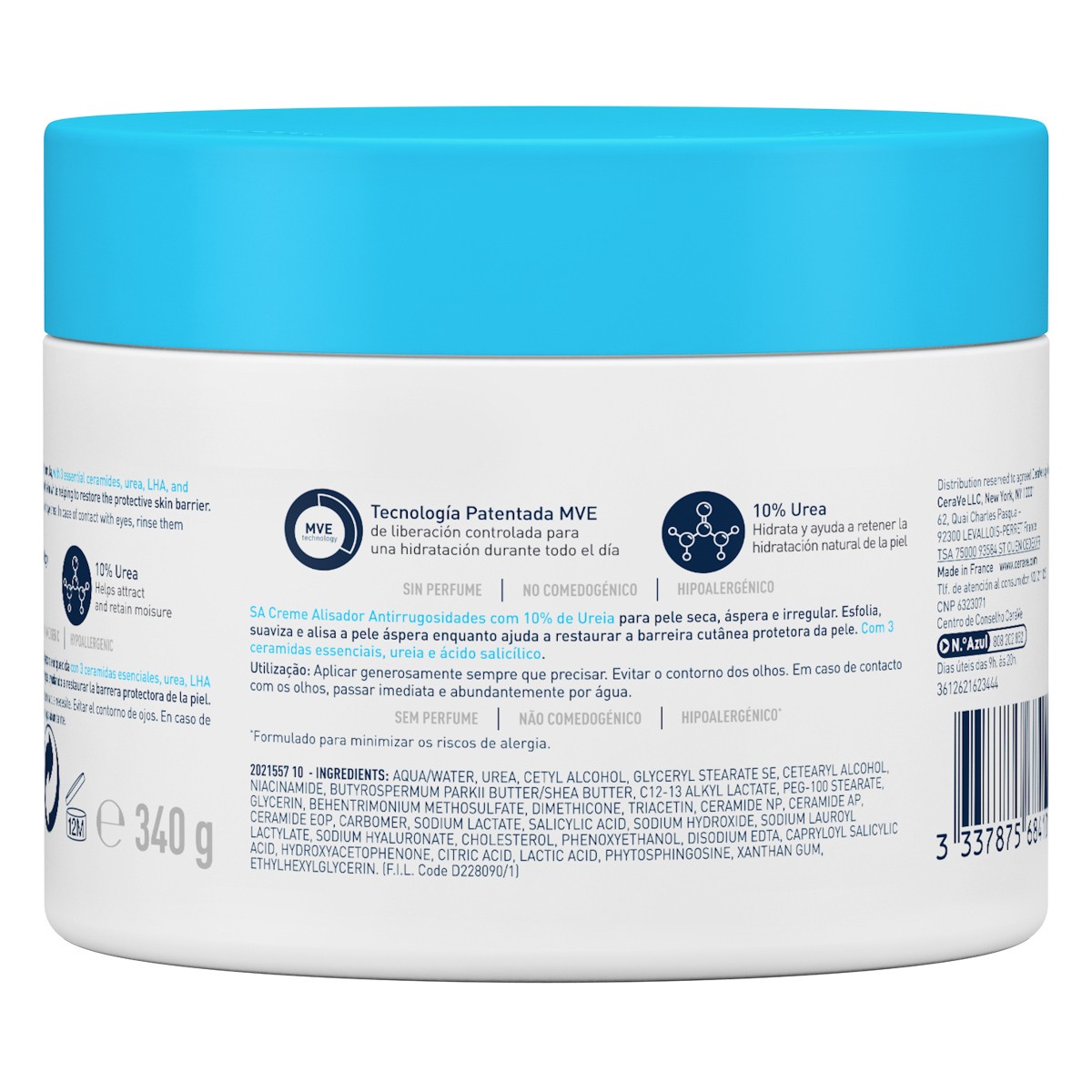 Imagen de Cerave crema hidratante alisadora antirugosidades 340ml