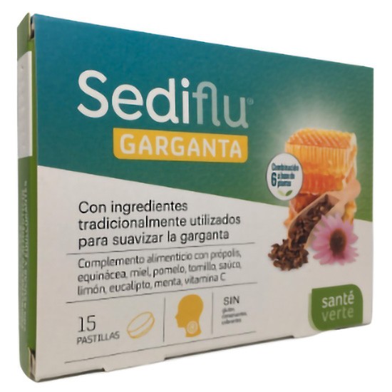 Imagen de Santé Verte Sediflu Garganta 15 Pastillas para Chupar