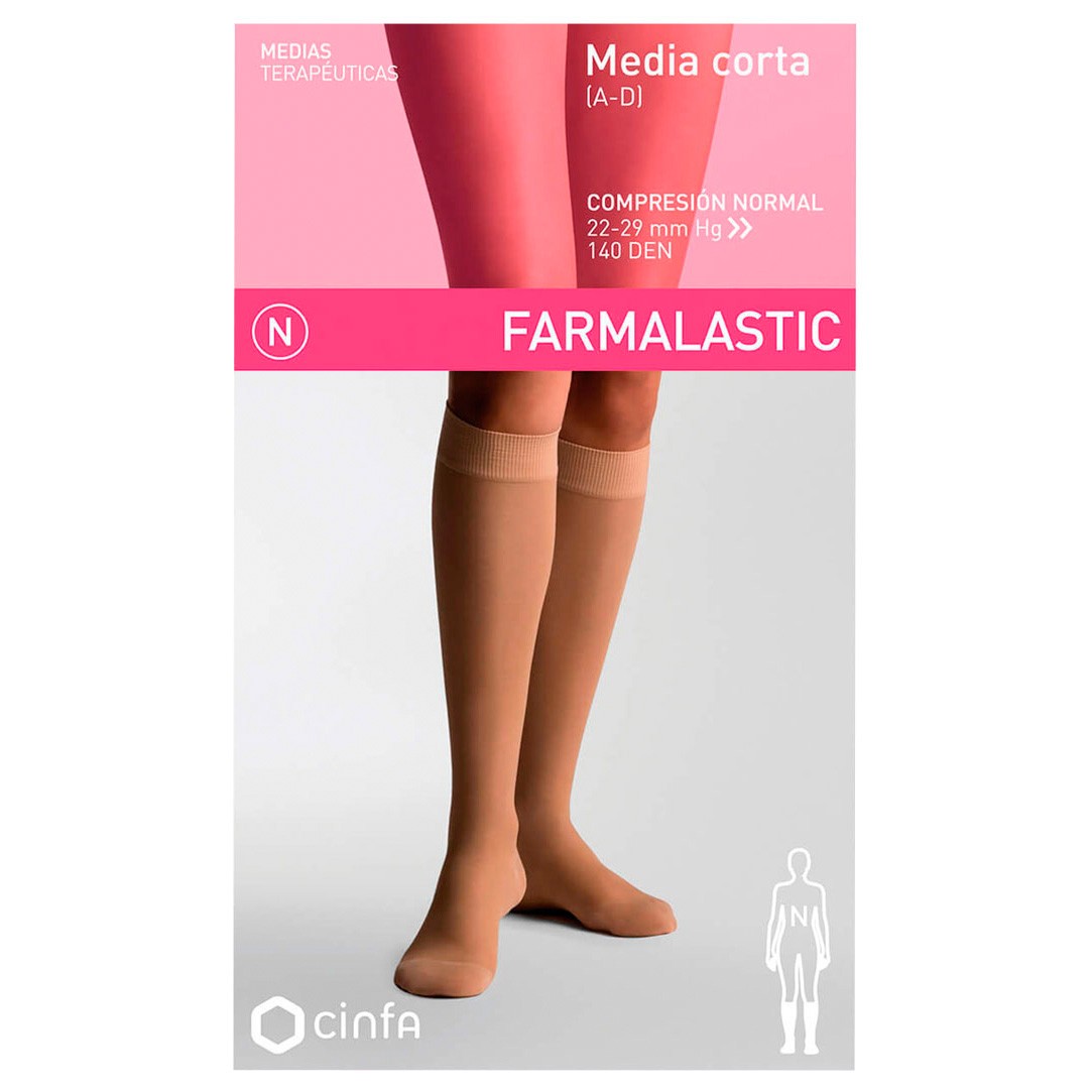 Imagen de Farmalastic Media Corta Abierta Normal talla XL camel