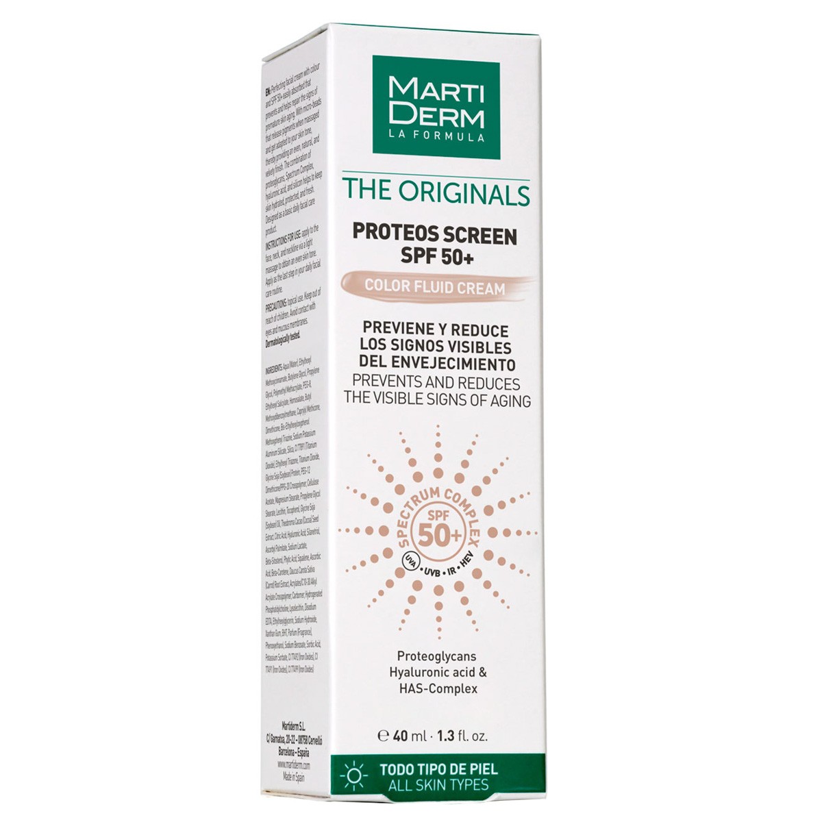 Imagen de MartiDerm The Originals Proteos Screen SPF 50+ Color Fluid Cream  40 ml
