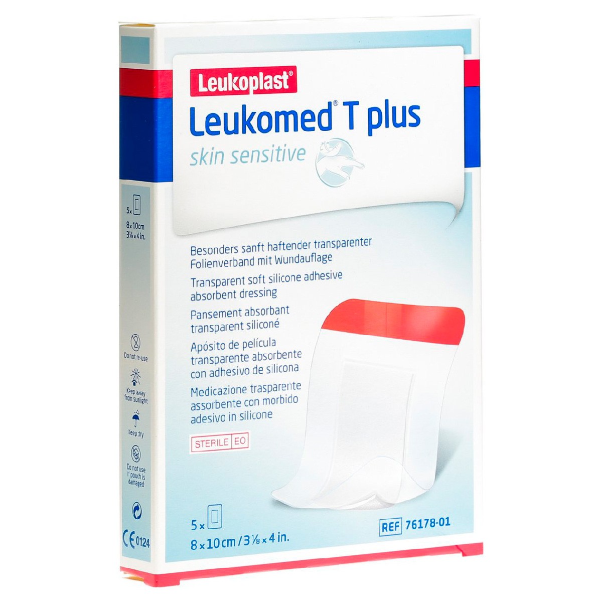 Imagen de Leukomed T Plus Skin Sensit 8cmx10cm 5u