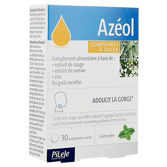 Imagen de Pileje Azeol garganta 30 comprimidos