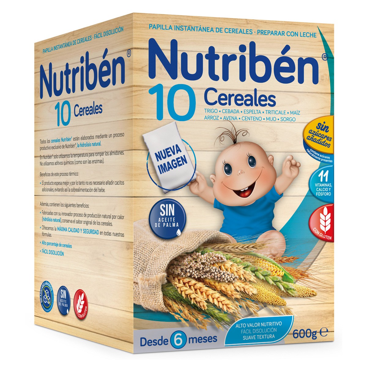 Imagen de Nutriben papilla 10 cereales 600 g