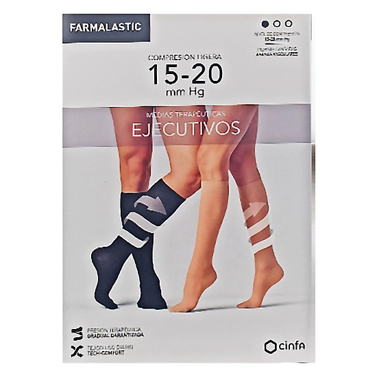 Imagen de Farmalastic Calcetín Ejecutivo Señora Ligera talla L negro