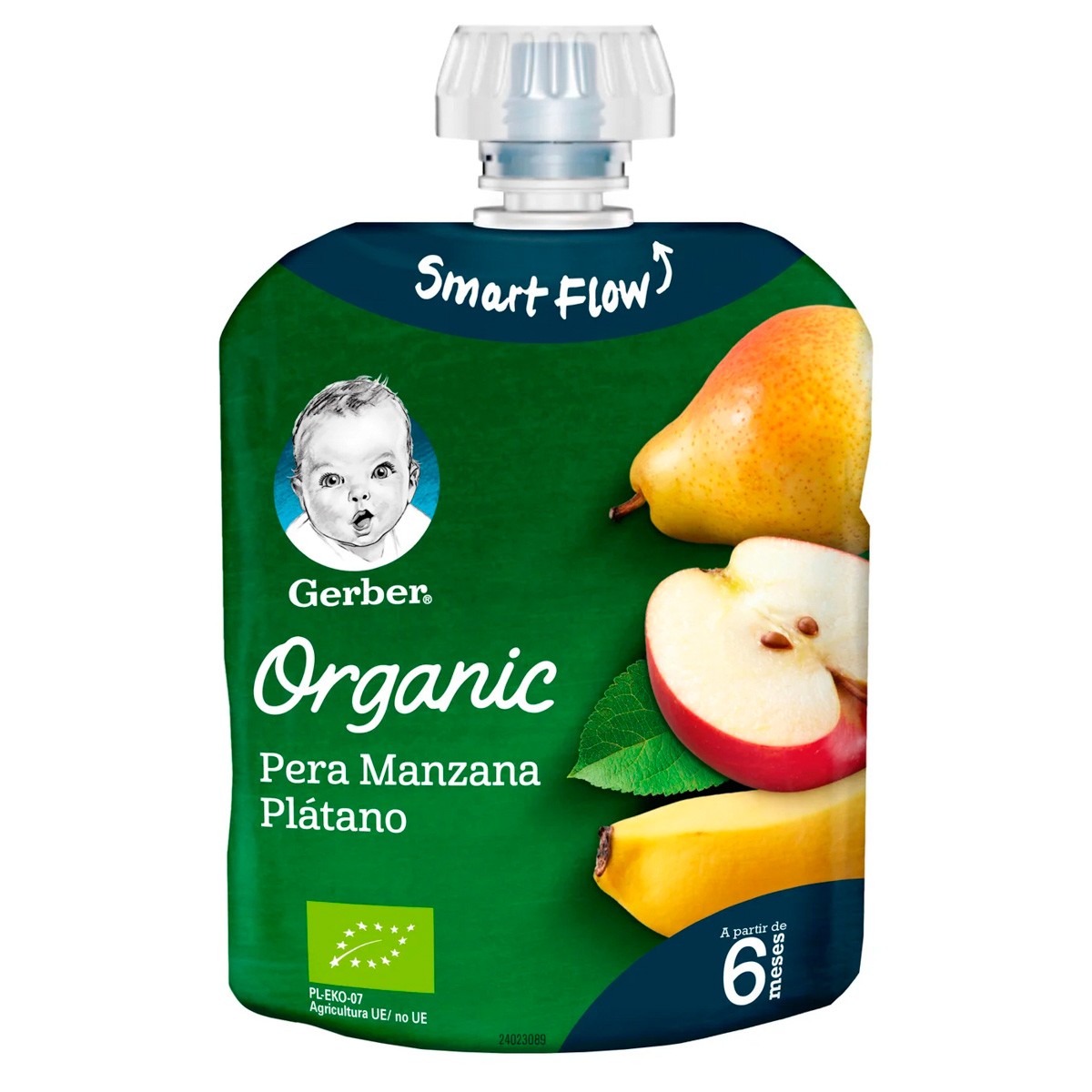 Imagen de Gerber Bolsita Pera Manzana Plátano Puré de Fruta 90 g Nestlé