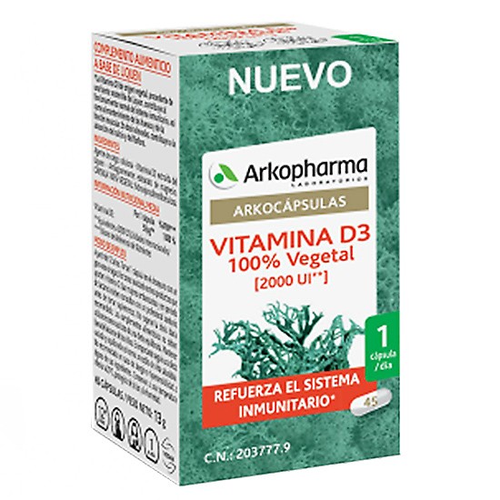 Imagen de Arkopharma vitamina D3 45 cápsulas