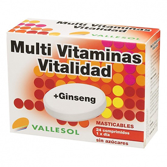 Imagen de Vallesol multivitaminas vitalidad ginseng 24 cápsulas