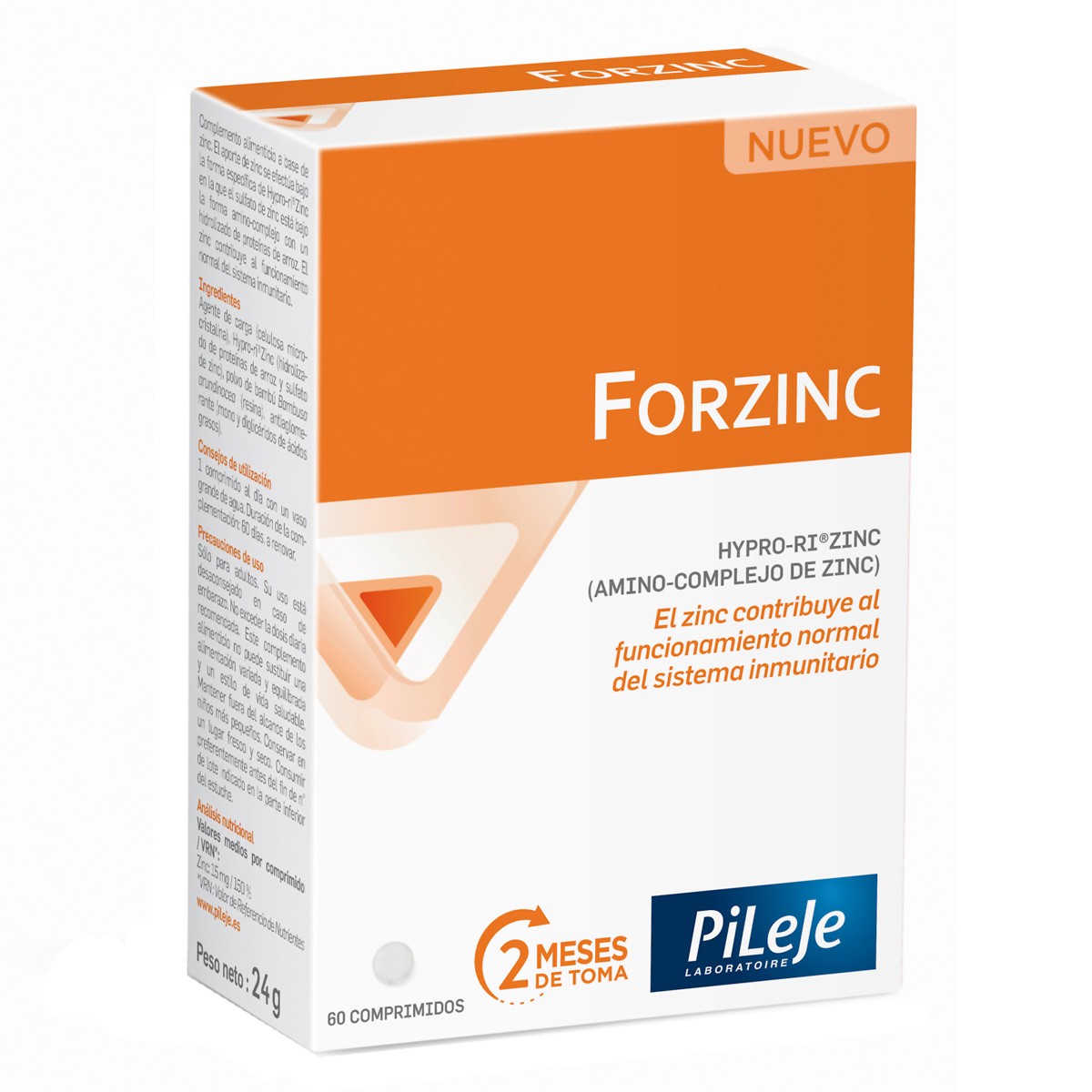 Imagen de Pileje Forzinc 60 comprimidos