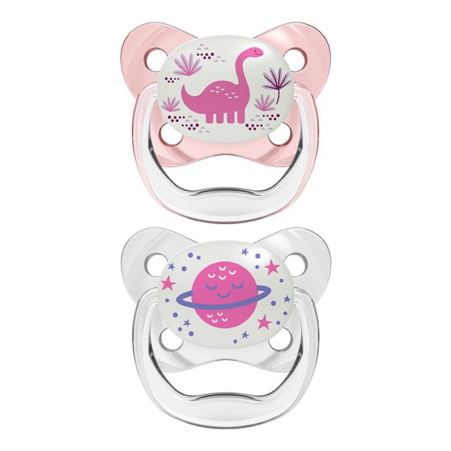 Imagen de DrBrown's chupete preventivo nocturno rosa 6-18 meses