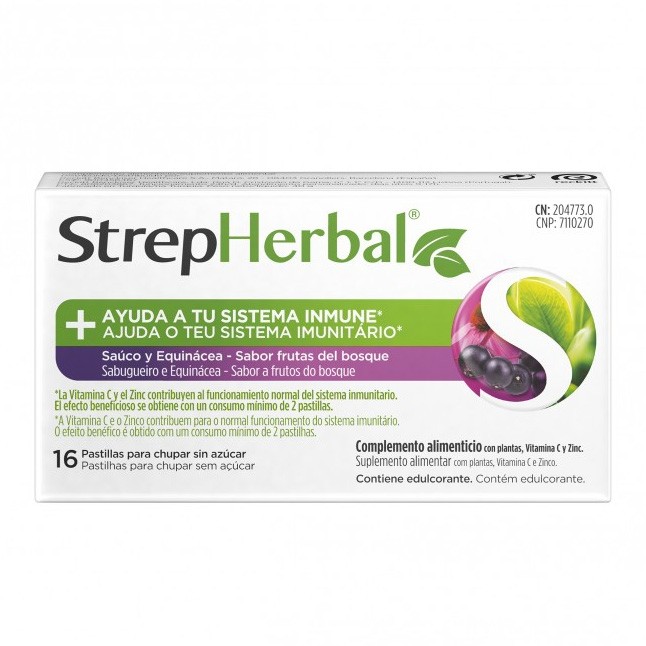 Imagen de Strepherbal sauco y equinacea 16 pastillas