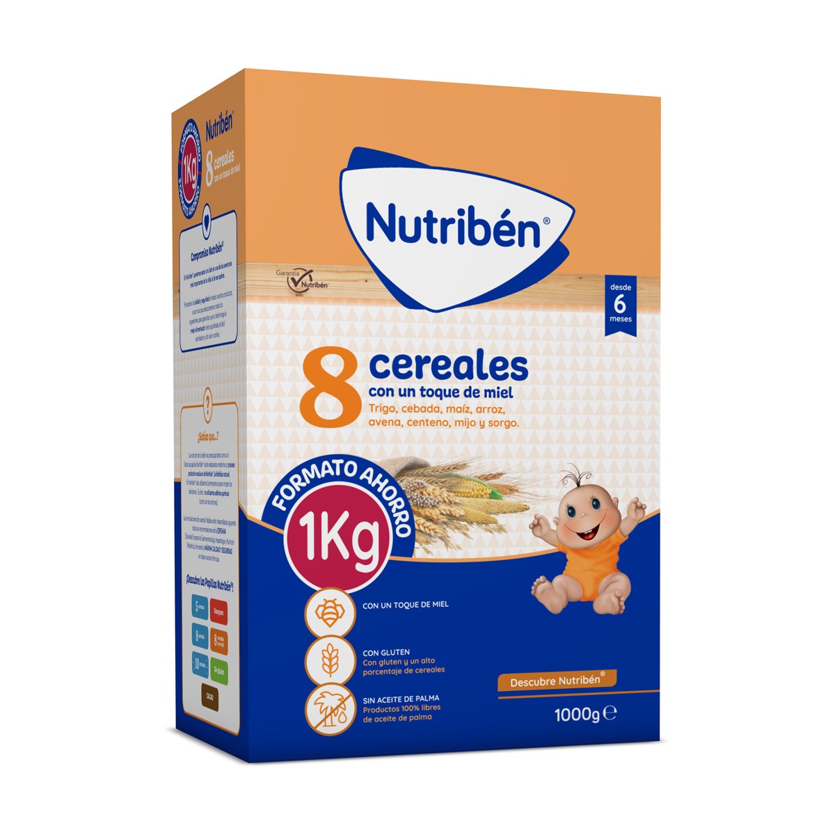 Imagen de Nutriben 8 cereales miel 1000gr
