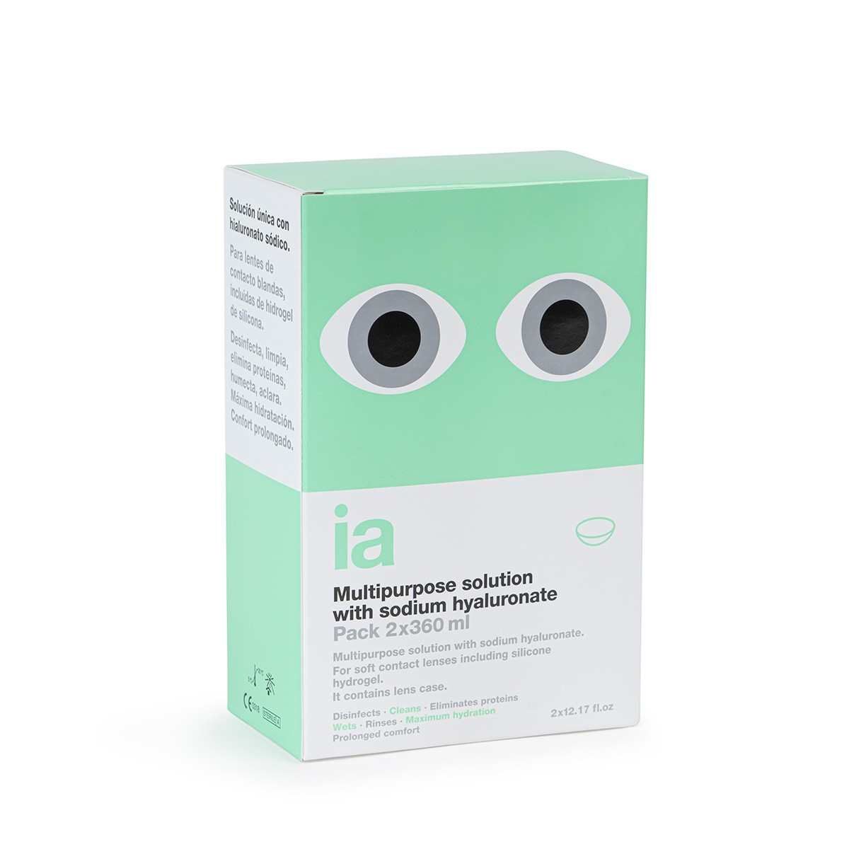 Imagen de Interapothek pack solución única con ácido hialurónico 2x360ml