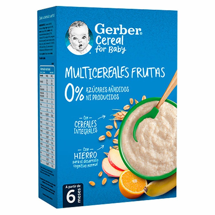 Imagen de Gerber multicereales fruta 0% 270g