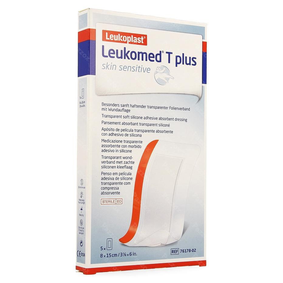 Imagen de Leukoplast Leukomed Skin Sensitive apósito estéril 8 x 15 cm 5u