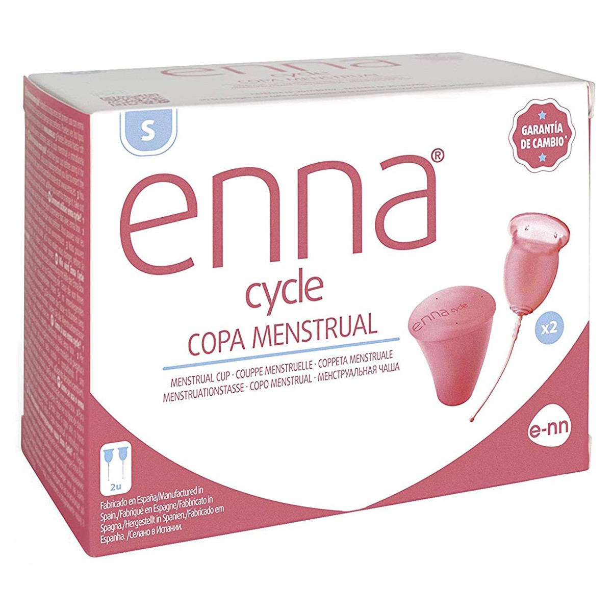 Imagen de Enna Cycle - Easy Cup copas menstruales + caja esterilizadora talla S 2u + 1u