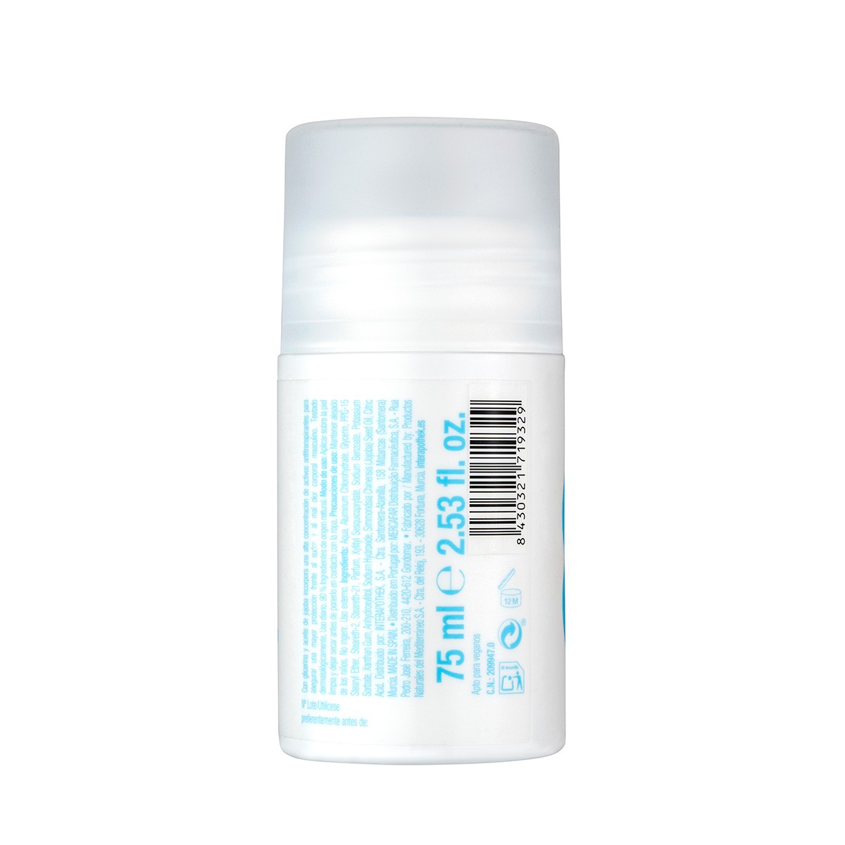 Imagen de Interapothek desodorante roll-on hombre sin alcohol 75ml