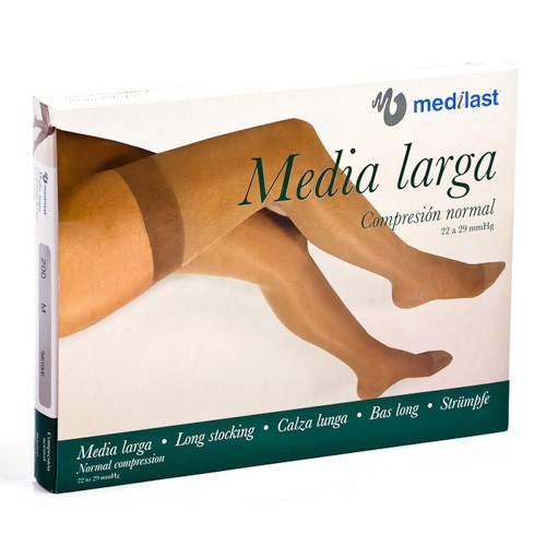 Imagen de Medilast Media Larga con Sujeción Tejido Unisex Normal R/200 talla M beige