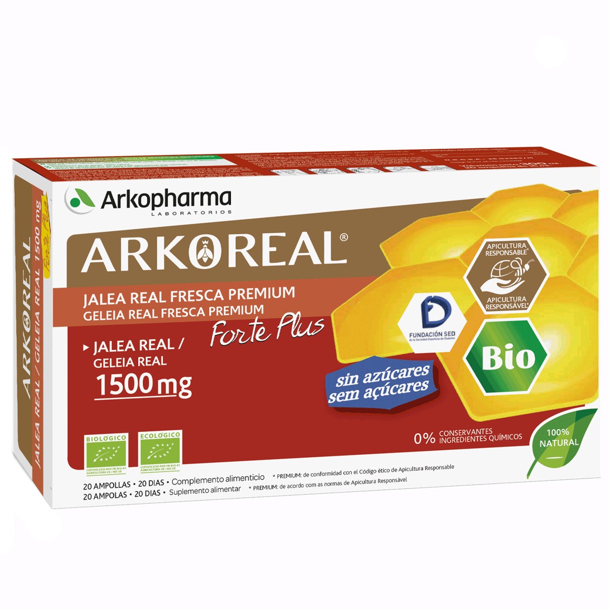 Imagen de Arkopharma Arkoreal jalea real sin azúcar 20 ampollas de 1500mg