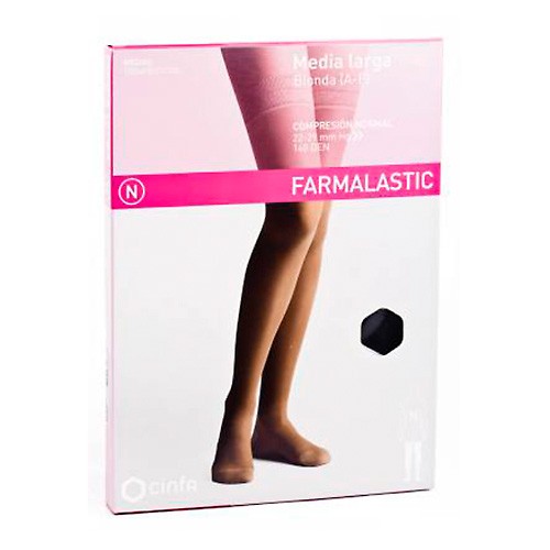 Imagen de Farmalastic Media Larga con Blonda Normal talla G negro