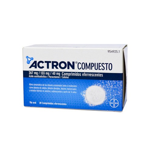 Imagen de Actron compuesto 267 mg/133 mg/ 40 mg 20 comp. eferv.