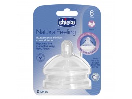 Chicco Tetina natural feeling flujo rápido +6 meses 2uds